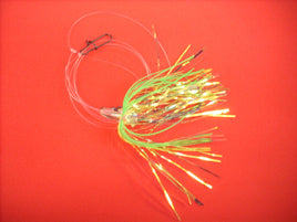 Tsunami Hi-Lo Holo-Teaser Rigs - Chartreuse/Green- 3 Pack