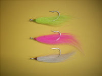 Bucktail Teaser with Closed Eye Hook - Pink - 4/0 - Amt 3