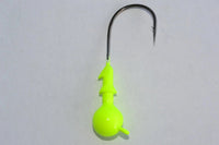 BWC Blue Water Candy Cross Eyed Ball Jig- Chartreuse- 3/16 oz.