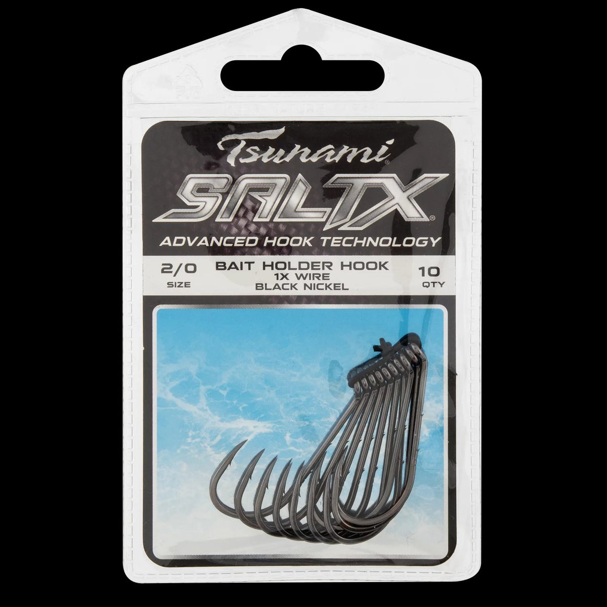 Tsunami SaltX 1X Bait Holder Hooks - 1/0
