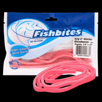 Fishbites- Bag O' Worms- Bloodworm - 1/4" x 12"- 3ct.