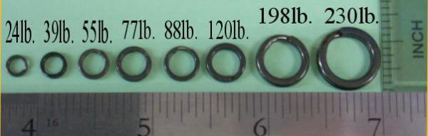 AFW Mighty-Mini Split Rings – Stainless Steel, 11-105kg (24-230lbs) – Fishing Accessories