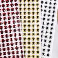 3-D STICK ON EYES    1/4" AMT  105 ASSORTED
