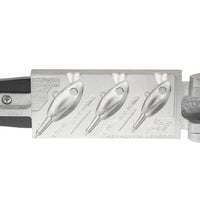 Do-it Style H Plastic Grub Jig Mold, Barb collar Size  1 1/2, 2 & 2 1/2oz
