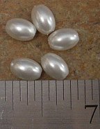 5X7 mm Oval Beads Pearl 100 pk.
