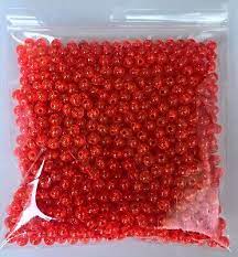 BEADS FLORESCENT  RED AMT100  Sz 6MM