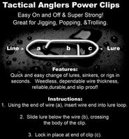Tactical Anglers Power Clip - 50 lb. - 30 Per Pack