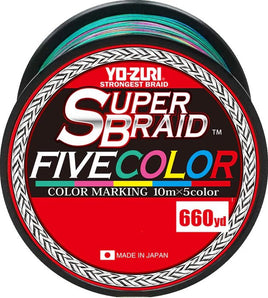 Yo-zuri SuperBraid- 5 Color- 100 lb. 660 yard