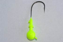 BWC Blue Water Candy Cross Eyed Ball Jig- Chartreuse- 1/16 oz.