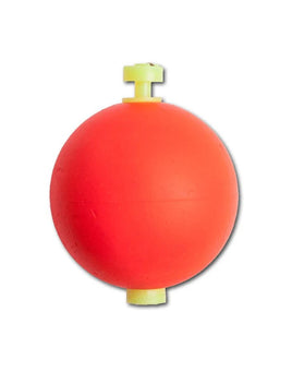 Foam Snap on Round Unweighted Bobber- Red- 3"- 3 pack