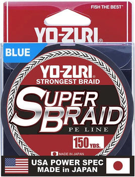 Yo-zuri SuperBraid- Blue- 10 lb. 150 yard