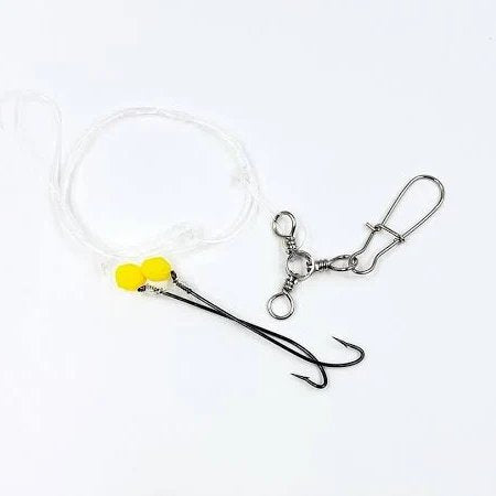 Winternfluk Rig Winter Flounder Rig-2 Hook Rig with Corn Beads, 3 Rigs per pack| Shark ...