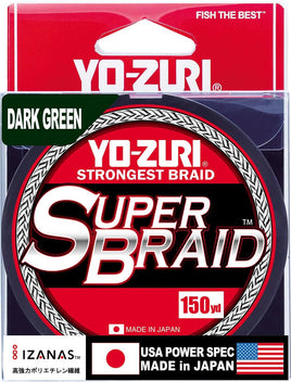 Yo-zuri SuperBraid- Dark Green- 10 lb. 150 yard