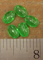 5X7 mm Oval Beads Green 100 pk.