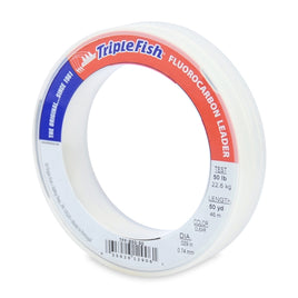 Triple Fish Flourocarbon Leader - 50lb - 50yds - Clear