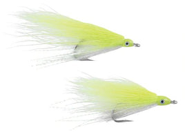 SPRO Bucktail Teaser - 2/0 - Chartreuse/White - 3 Per Pack