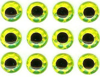3-D STICK ON EYES  3/8"  AMT 24 CHARTREUSE