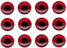 3-D STICK ON EYES 1/8" AMT 40 Red