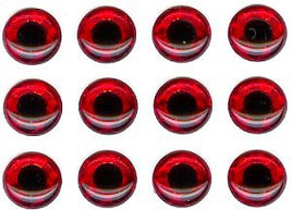 3-D STICK ON EYES    1/4" AMT 35 RED