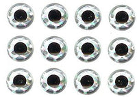3-D STICK ON EYES 1/2"  AMT 18 SILVER